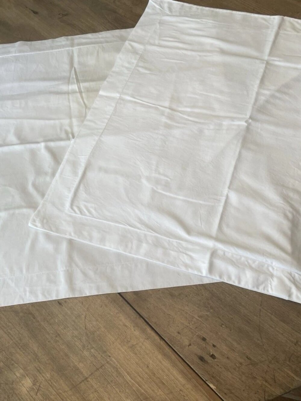 Two White Egyptian Cotton 26" Euro Pillow Shams